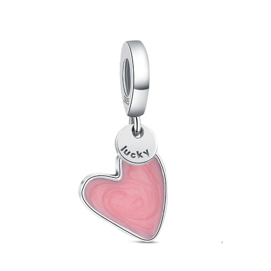 Charm Coraz√≥n Rosa "Lucky"