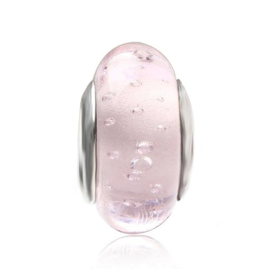 Charm Abalorio Rosa con Burbujas