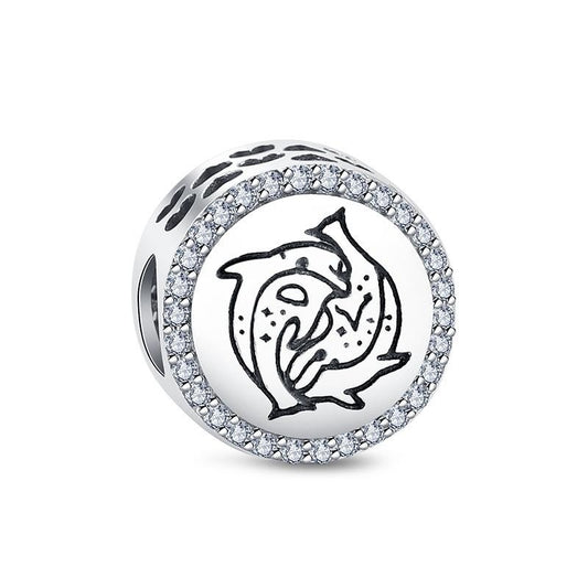 Charm Delfines entre Diamantes