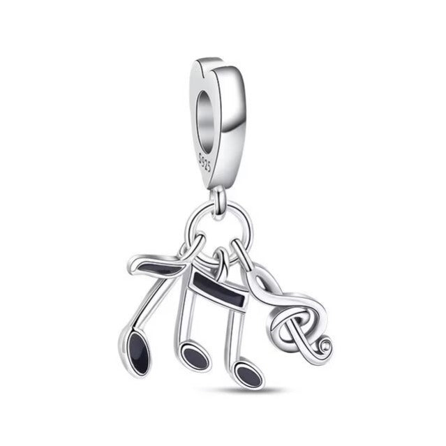 Charm Notas Musicales Plata