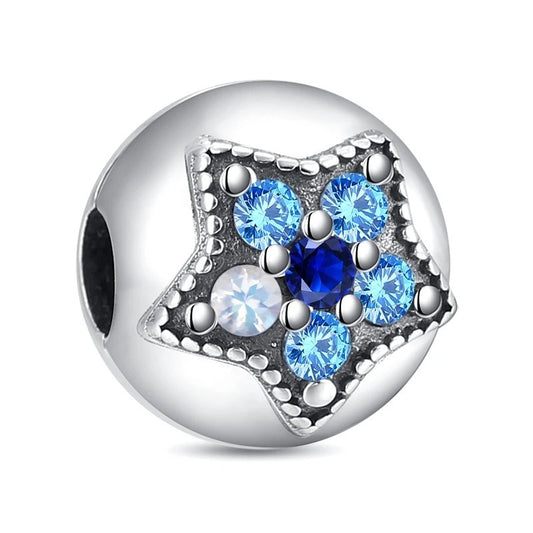 Charm Estrella con Gemas Azules