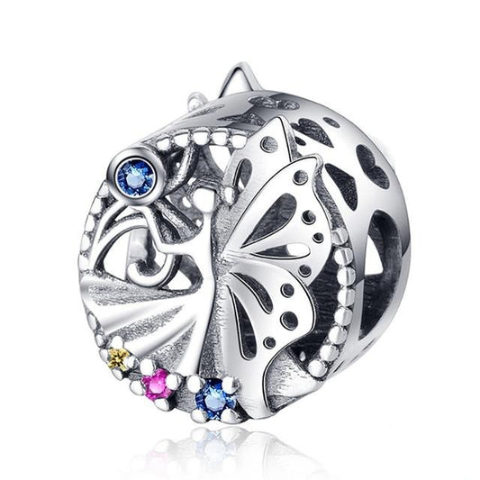 Charm Hada Plateada y Gemas Coloridas