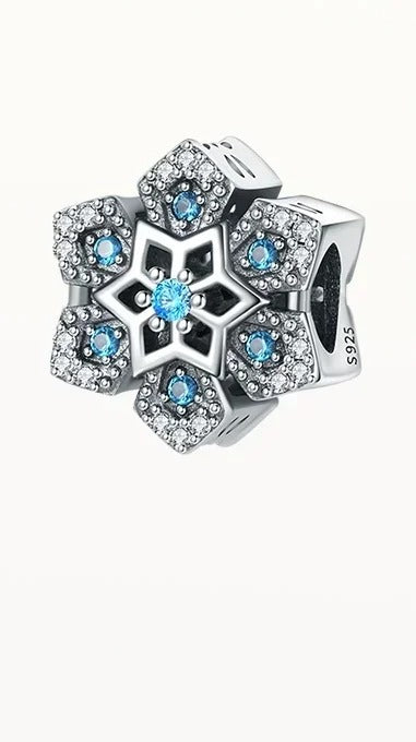 Charm Copo de Nieve Azul