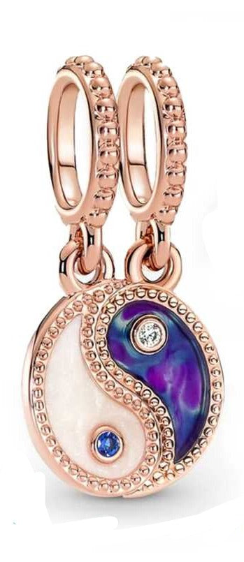 Charm Yin Yang Morado y Blanco