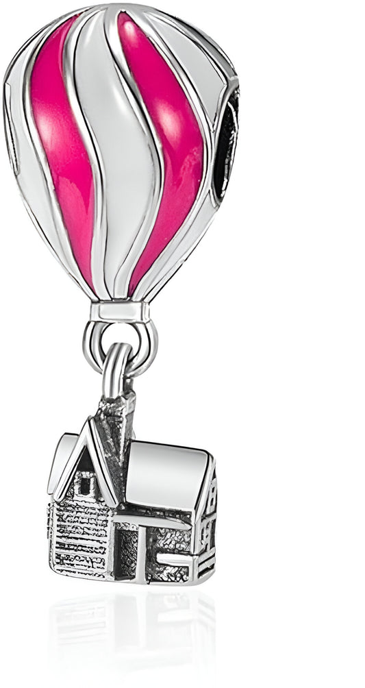 Charm Casa con Globo Rosa