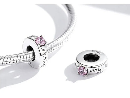 Charm Anillo Gema Rosa
