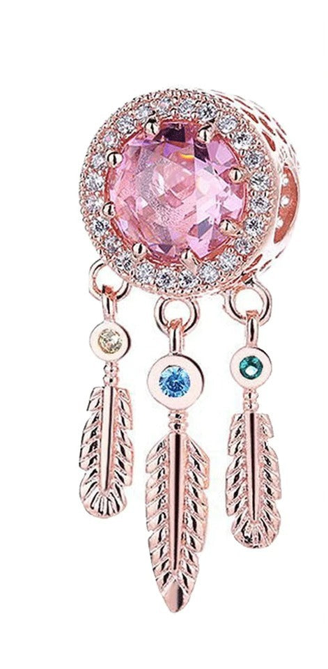 Charm Atrapasue√±os Gema Rosa