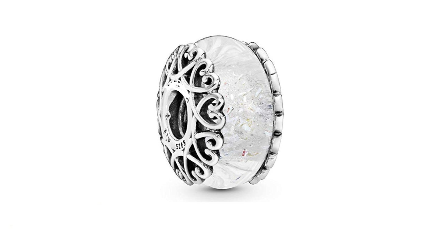 Charm Abalorio Cristal Plata