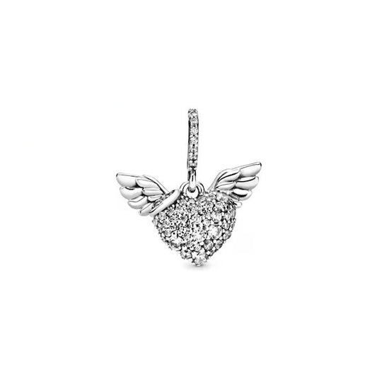 Charm Corazon Diamantado y Alas