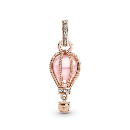Charm Globo Aerost√°tico Dorado Rosa