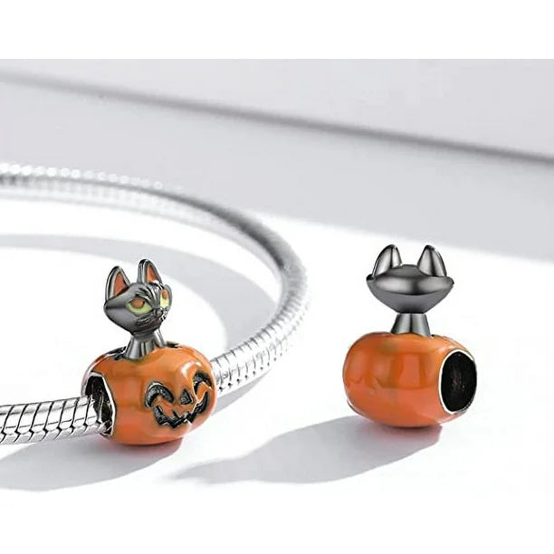 Charm Gatito Negro y Calabaza