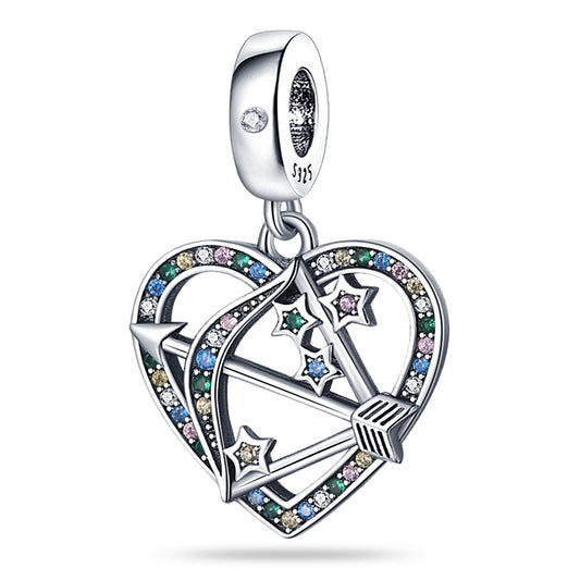 Charm Coraz√≥n Flechado Diamantado