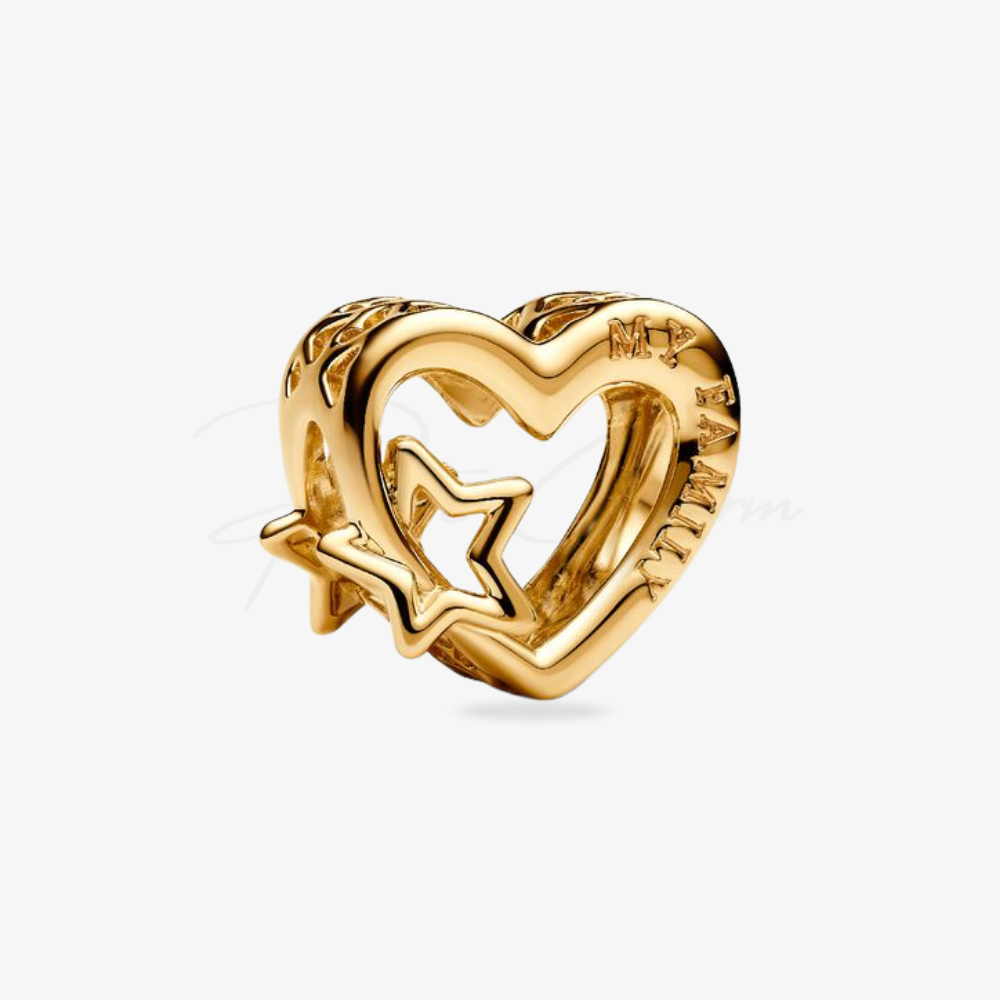 Charm de Corazón y Estrella de Familia