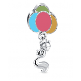 Charm Ardilla con Globos de Colores