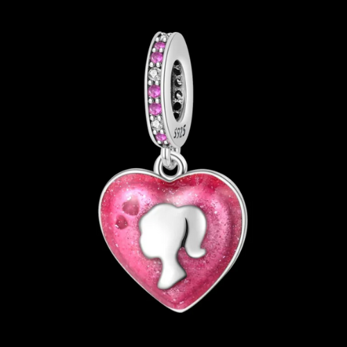 Charm Corazon Rosa, Inspirado En Barbie