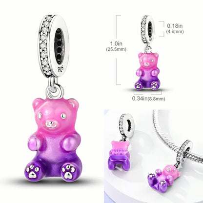 Charm Osito de Goma Rosa