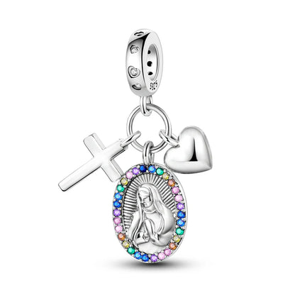 Charm Coraz√≥n,Cruz & Virgen Maria