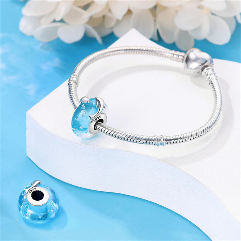 Charm Abalorio Azul de Delfines