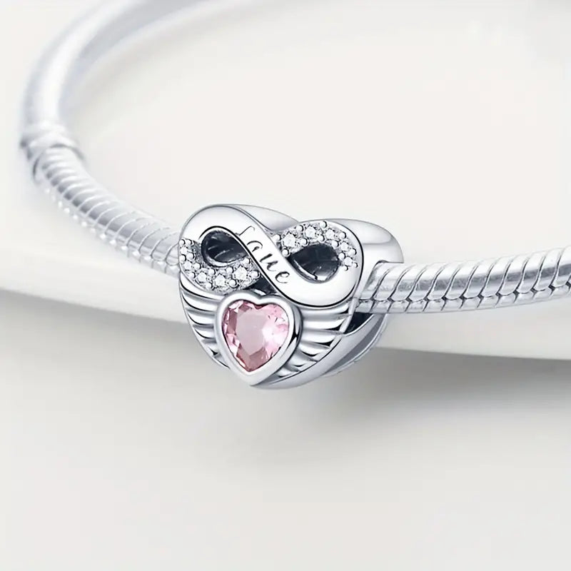 Charm Corazon Rosa & Infinito Amor