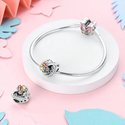 Charm Corazon de Flores "Family"