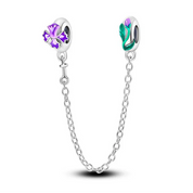 Cadena de Seguridad Flor Morada y Tulipán