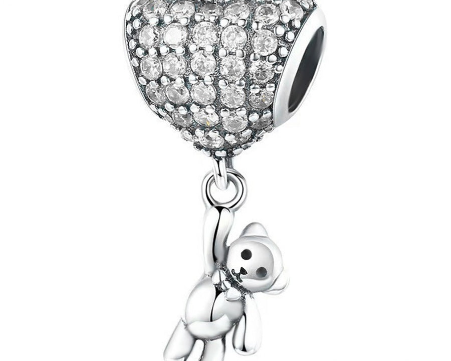 Charm Osito y Globo de Corazón