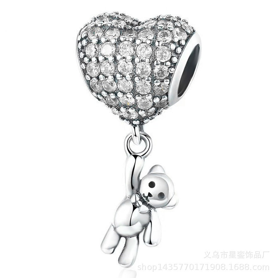 Charm Osito y Globo de Corazón