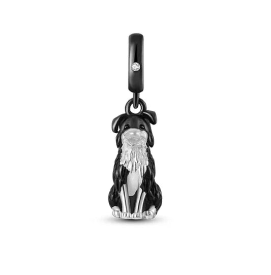 Charm Perrito Blanco y Negro