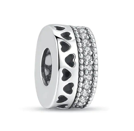 Charm Circulo "Corazones y Destellos"
