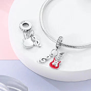 Charm Guitarra Roja y Nota Musical