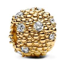 Charm Abalorio Perlas Doradas y Diamantes
