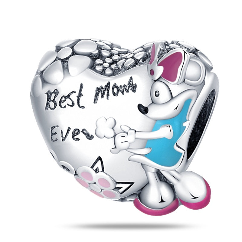 Charm Corazón de Minnie Mouse "Best Mom Ever"