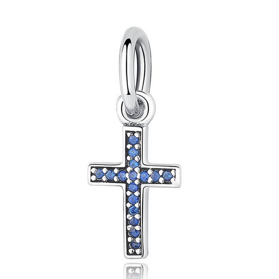 Charm Cruz de Color Azul