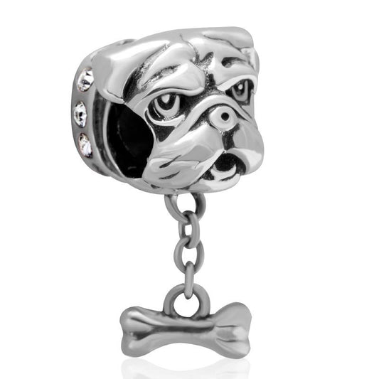Charm Cabeza de Perrito y Hueso