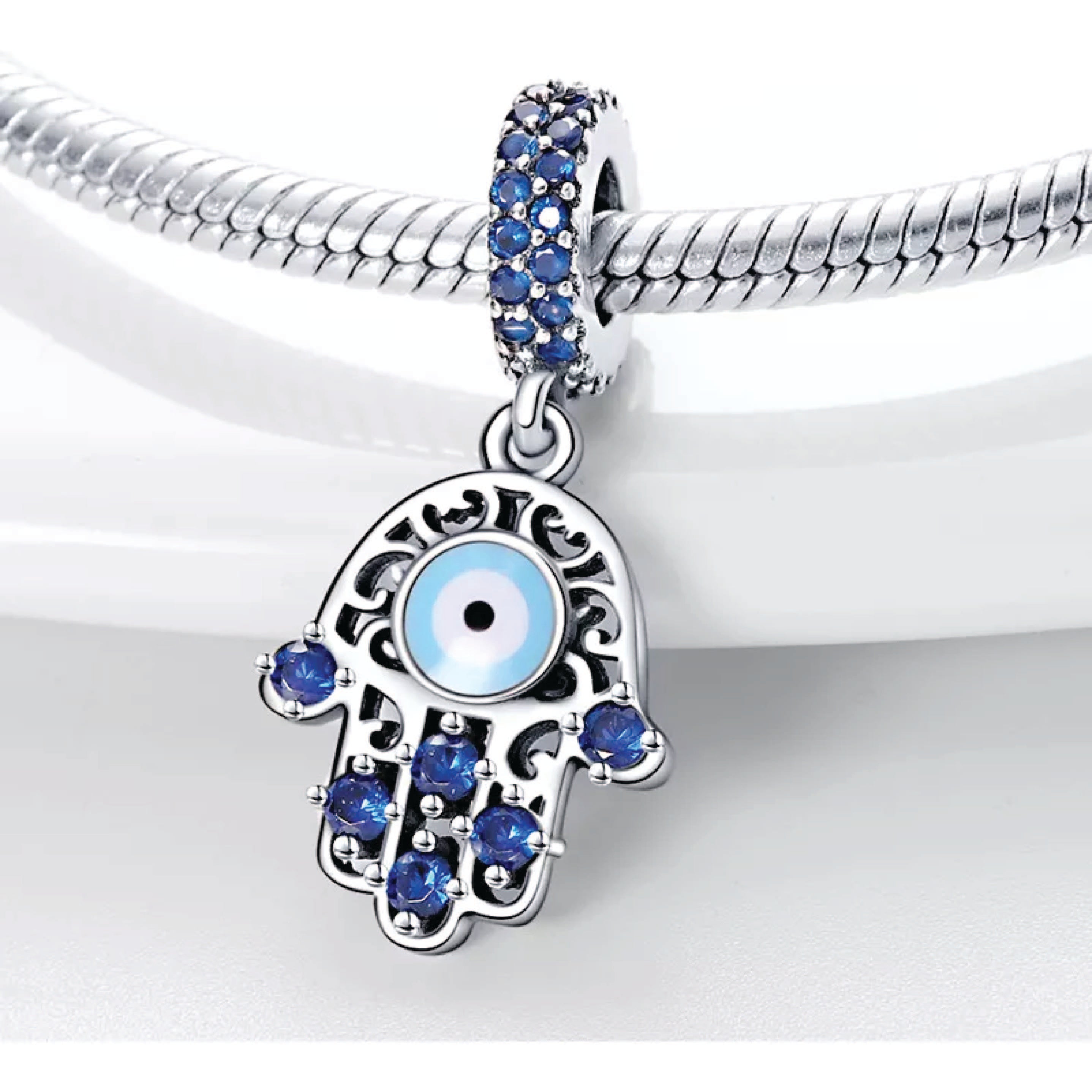 Charm Amuleto de Hamsa y Ojo Turco