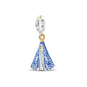 Charm Virgen, Madre & Reina Con Manto Azul