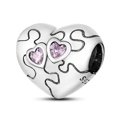 Charm Corazón Rompecabezas