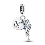 Charm Corazón y Estrellas "Make A Wish"