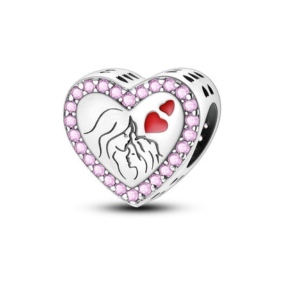 Charm Corazon Rosa "Amor de Madre"