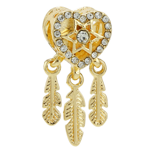 Charm Atrapasueños Corazon con Estrella Dorado