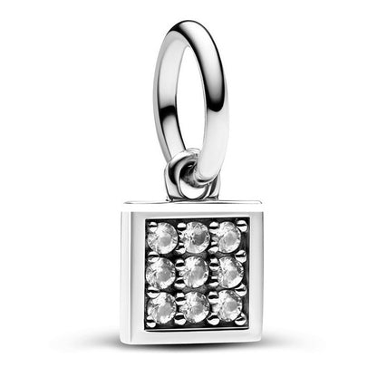 Charm Cuadrado Colgantes de Gemas