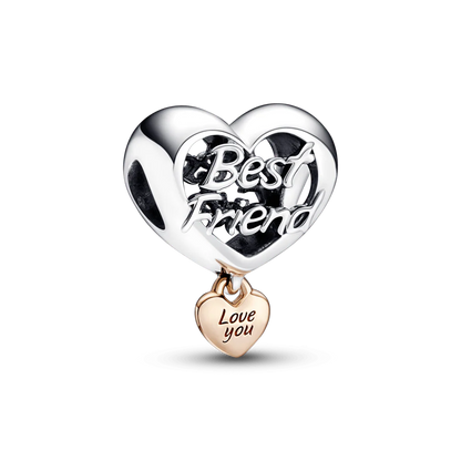 Charm Corazon Best Friend Plateado