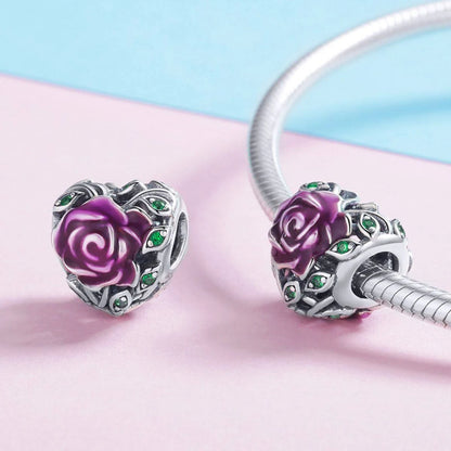 Charm Corazon Rosa Morada