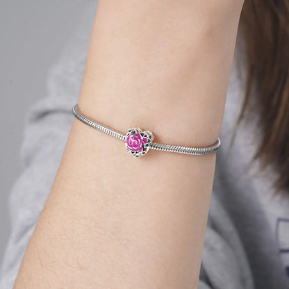 Charm Corazon Rosa Morada