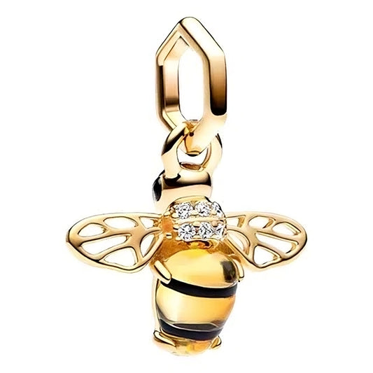 Charm Abeja Dorada Brillante
