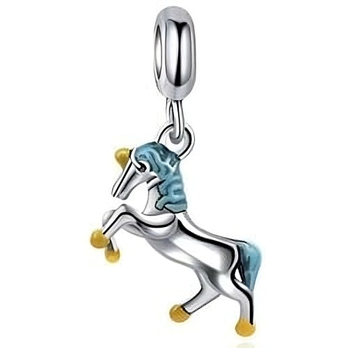 Charm Unicornio Cabello Azul