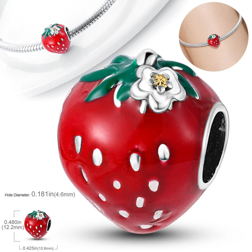 Charm Fresa con Flor