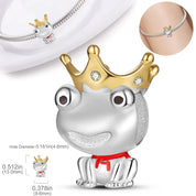 Charm Rey Rana Plateado