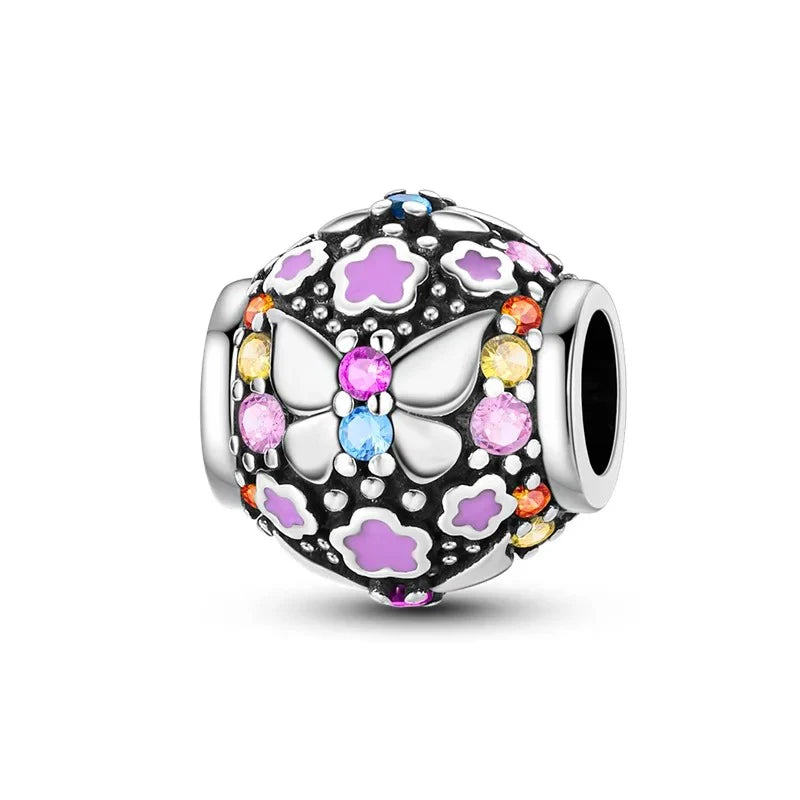 Charm Esfera de Flores & Mariposas