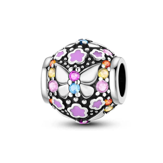 Charm Esfera de Flores & Mariposas